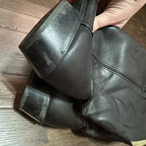 Durango Men’s Size 11 1/2 D Black Leather Cowboy Boots - Picture 7 of 8